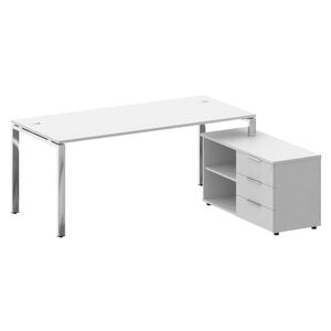 Стол рабочий руководителя с опорной тумбой правый