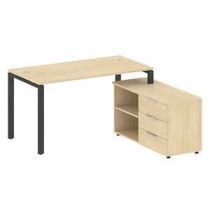 Рабочая станция с опорной тумбой правая