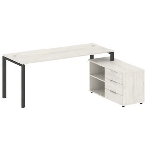 Рабочая станция с опорной тумбой правая