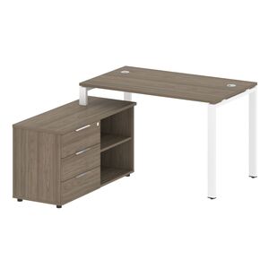 Рабочая станция с опорной тумбой левая