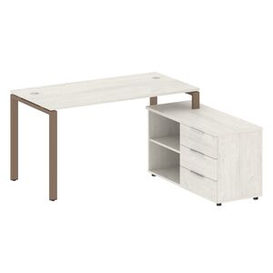 Рабочая станция с опорной тумбой правая