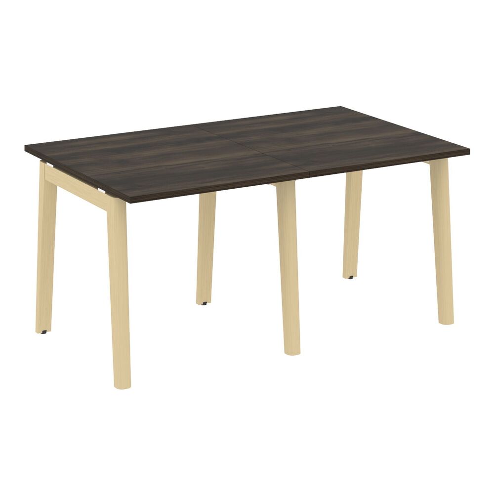 Стол переговорный (2 столешницы) (опоры - массив дерева)