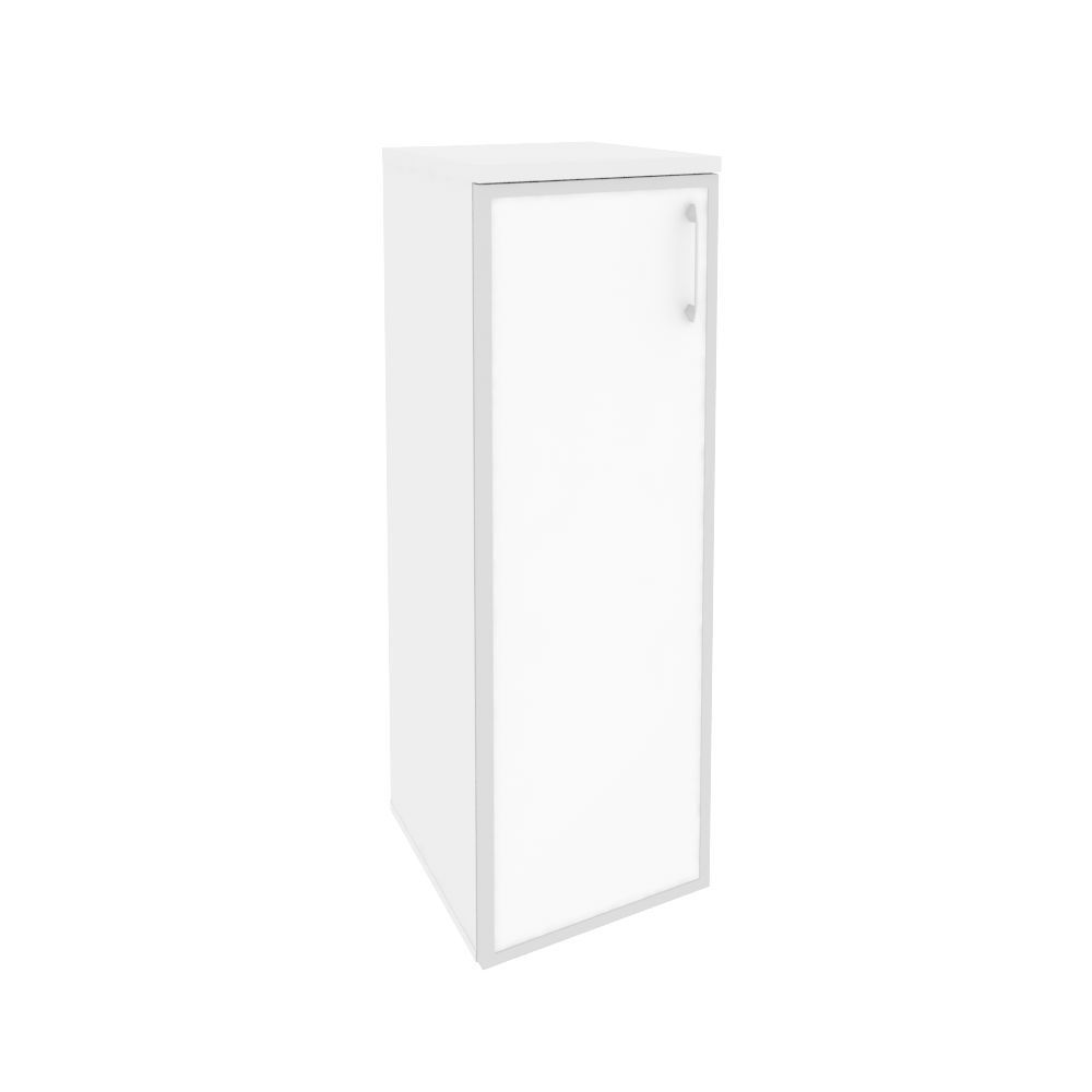 Шкаф средний узкий левый (стекло белое)