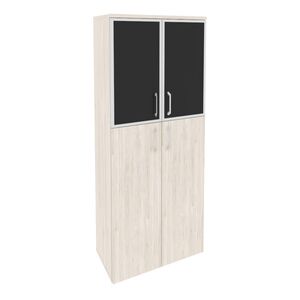 Шкаф высокий широкий (стекло черное)