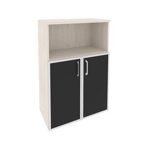 Шкаф средний широкий (стекло черное)