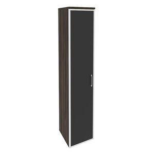 Шкаф высокий узкий левый (стекло черное)