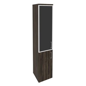 Шкаф высокий узкий левый (стекло черное)