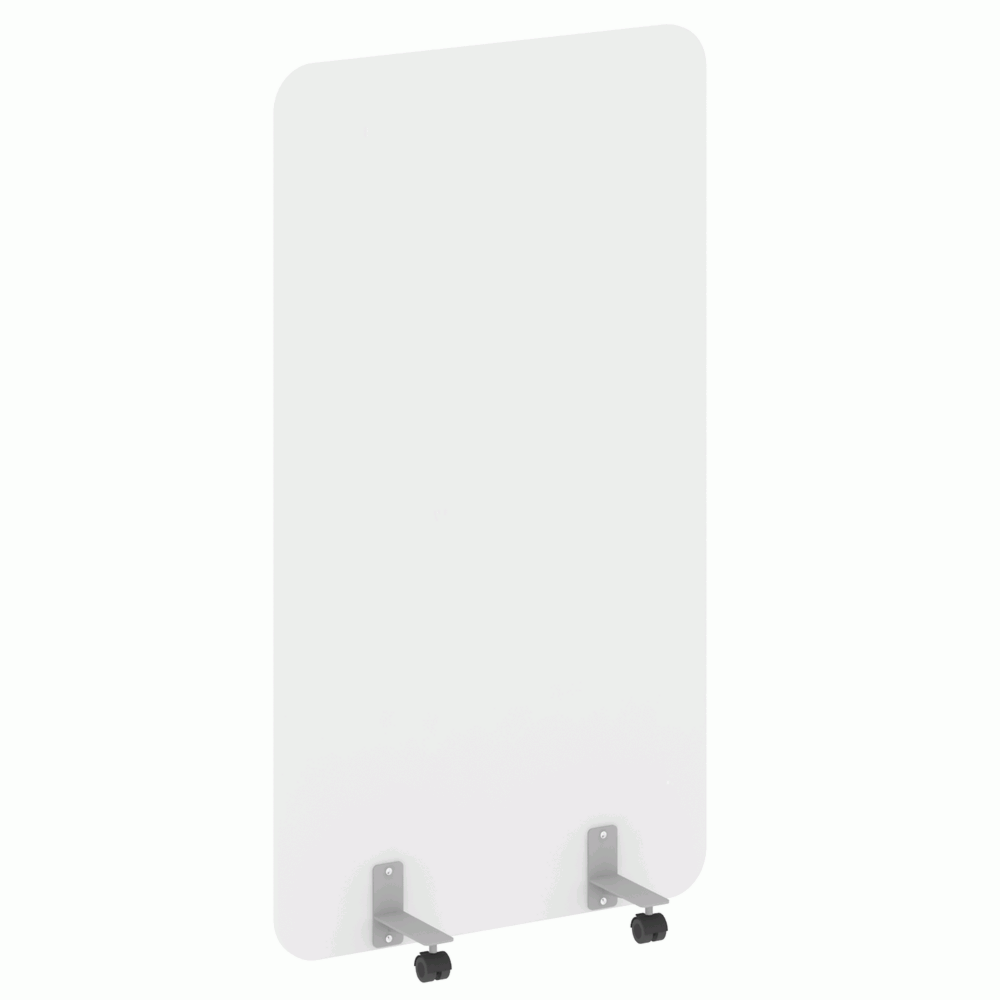 Перегородка на металлических опорах, на роликах