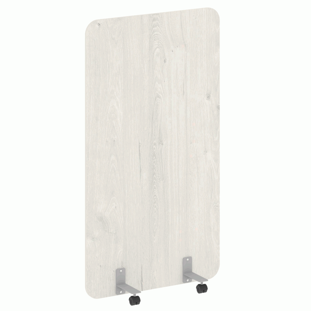 Перегородка на металлических опорах, на роликах