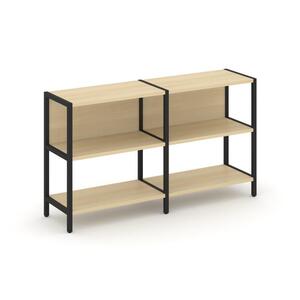 Двухсекционный стеллаж двухярусный