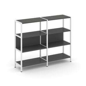 Двухсекционный стеллаж трехярусный
