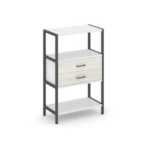 Односекционный стеллаж трехярусный с ящиками