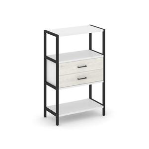 Односекционный стеллаж трехярусный с ящиками