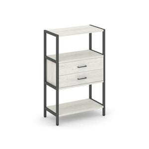 Односекционный стеллаж трехярусный с ящиками