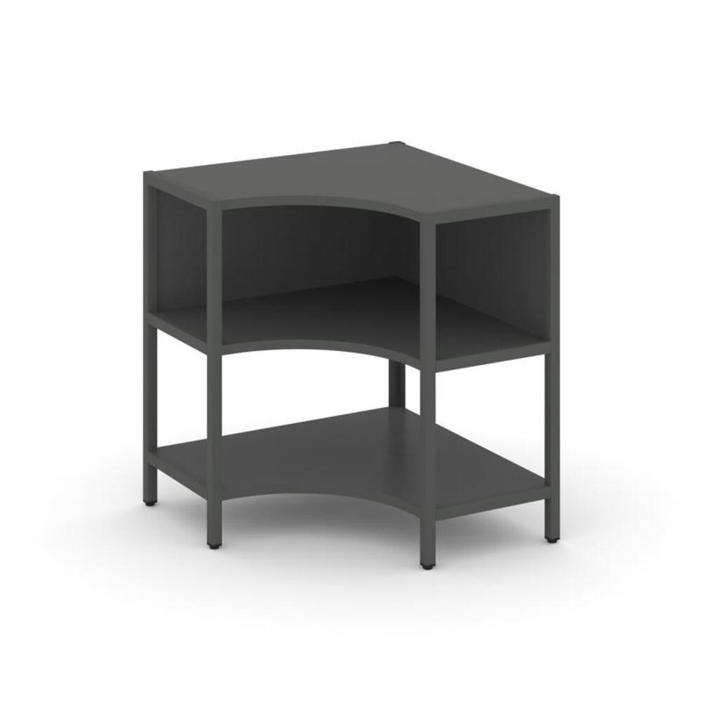 Односекционный угловой стеллаж двухярусный