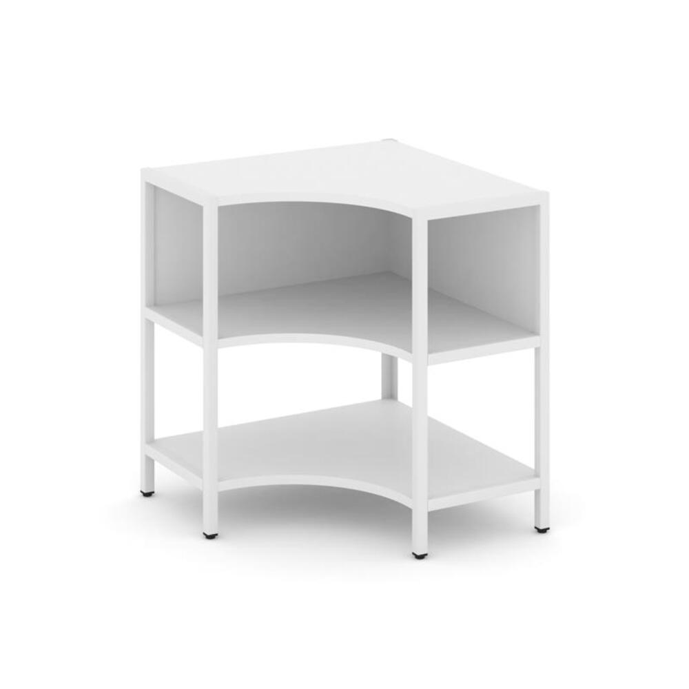 Односекционный угловой стеллаж двухярусный