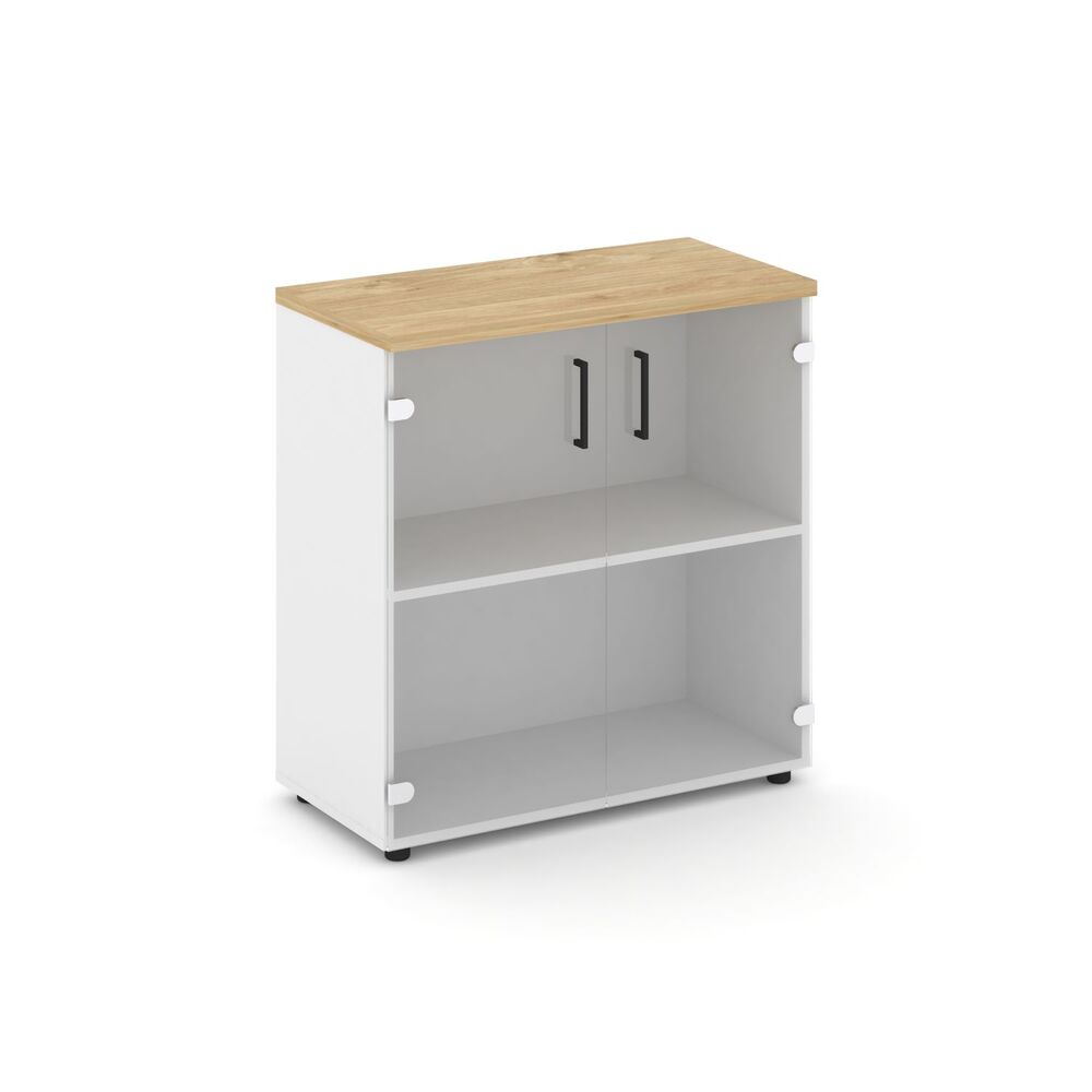 Шкаф низкий широкий (2 низких фасада стекло)