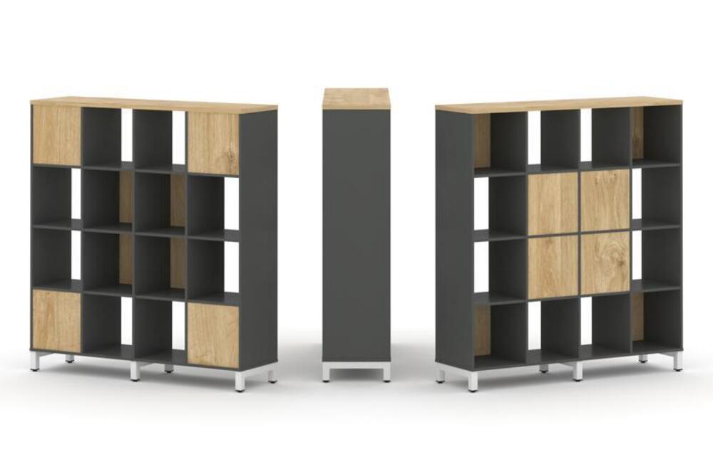 Набор стеллажа двухстороннего, 4 яруса