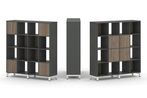 Набор стеллажа двухстороннего, 4 яруса