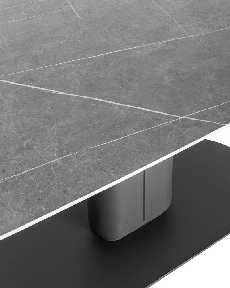 Стол обеденный Глория раскладной 170-250*90 керамика серая