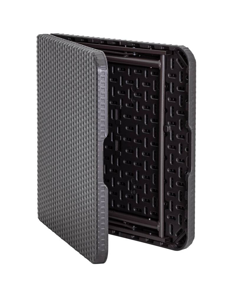 Стол складной чемодан пластиковый Кейт 120 коричневый