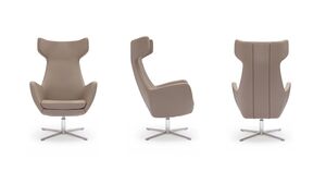 Кресло с высокой спинкой на крестовине