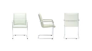 Кресло со средней спинкой на полозьях