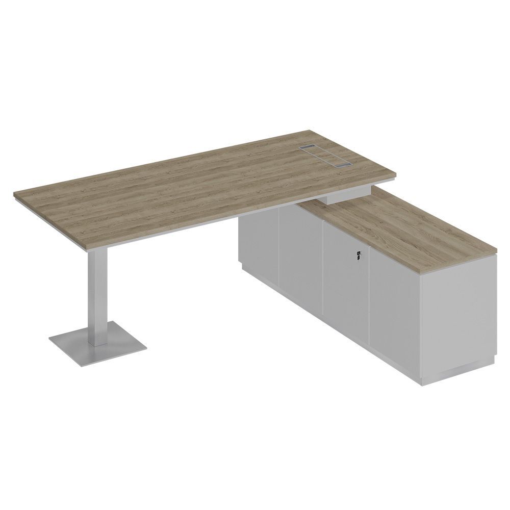 Стол на опорной тумбе для руководителя