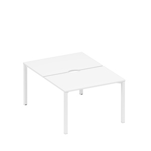 Рабочая станция на металлокаркасе, столешницы с вырезом (2*120)