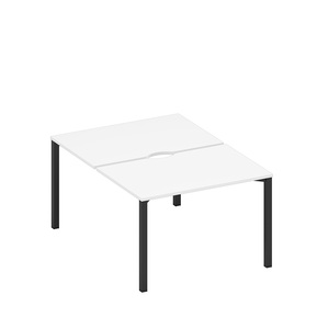 Рабочая станция на металлокаркасе, столешницы с вырезом (2*120)