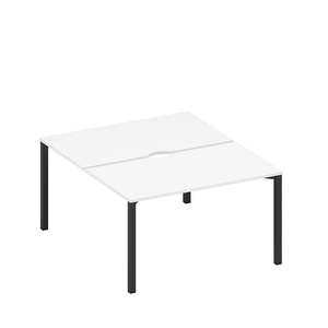 Рабочая станция на металлокаркасе, столешницы с вырезом (2*140)