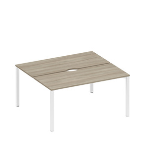 Рабочая станция на металлокаркасе, столешницы с вырезом (2*160)