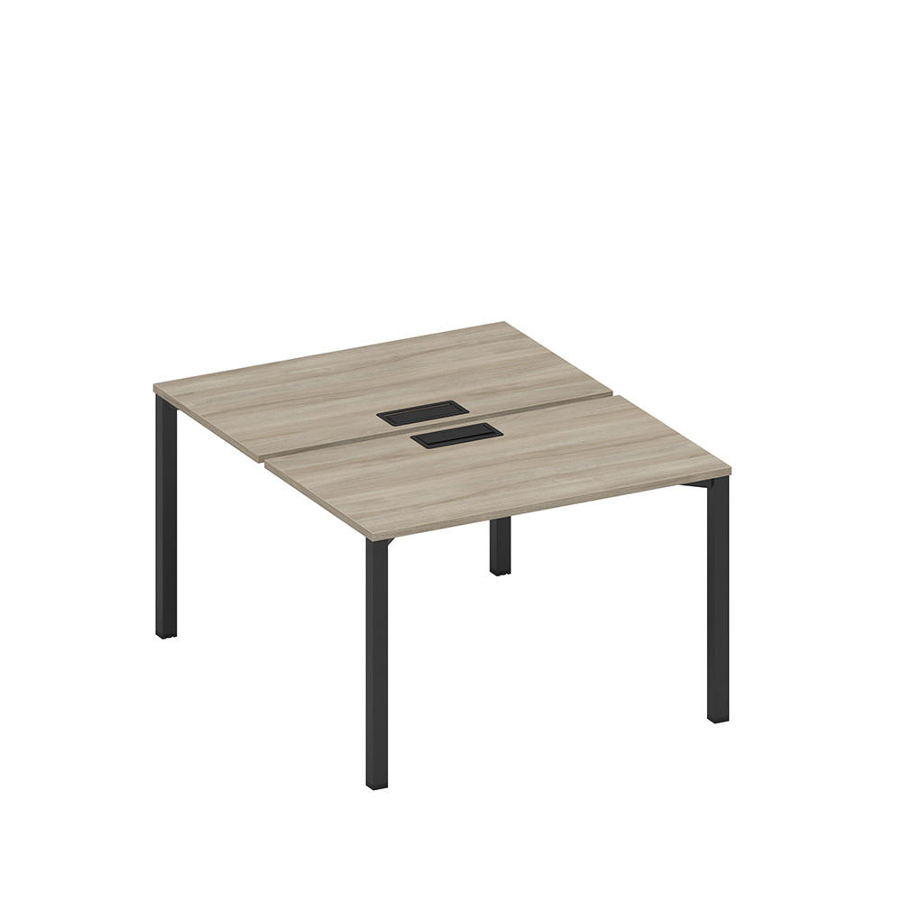 Рабочая станция на металлокаркасе, столешницы с заглушкой (2*120)