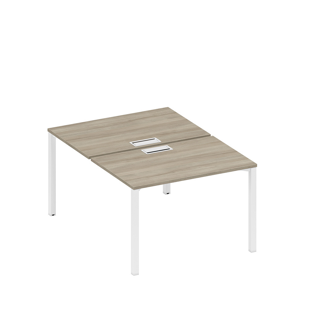 Рабочая станция на металлокаркасе, столешницы с заглушкой (2*120)